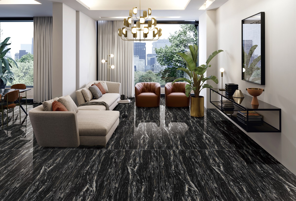 Черная плитка 1200*600