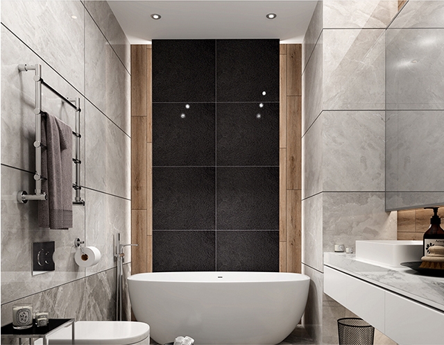 Формованная глазурованная керамогранитная плитка из черного песчаника